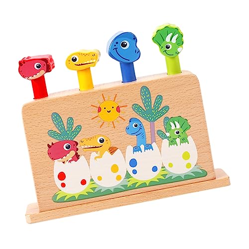 BESTonZON 1 Set Dinosaurier Sprungstab Kleinkind Hammerspielzeug Lernspielzeug Feinmotorik Spielzeug Hammerspiel Kinder Musikspielzeug Frühes Lernspielzeug Kinder Hammerspielzeug von BESTonZON