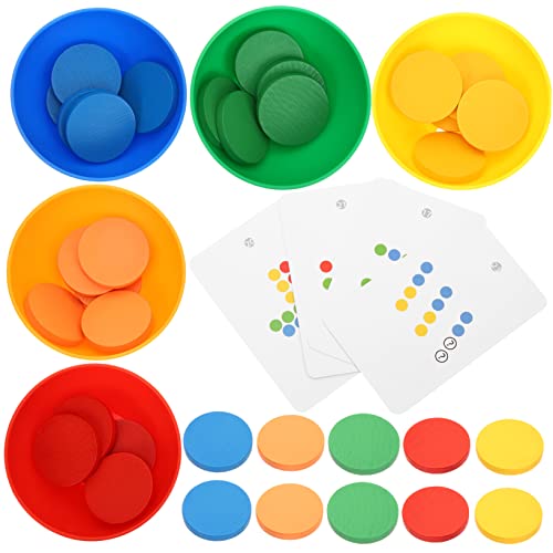 BESTonZON 1 Set Farberkennungsspielzeug Lernspielzeug Sortierspielzeug Für Passende Farbsortierschüssel Passendes Spiel Farbsortierschüsselspielzeug Lernspielzeug Aus Kunststoff von BESTonZON