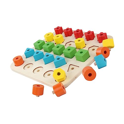 BESTonZON 1 Set Form Passendes Spielzeug Lernspielzeug Für Kleinkinder Form Farberkennungs Stapler Farb Passendes Spielzeug Geometrisches Stapel Spielzeug Kinder Stapelspielzeug von BESTonZON