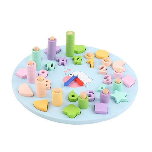 BESTonZON 1 Set Form Zum Brett Uhr Spielzeug Gedächtnistraining Spielzeug Kinder Holzspielzeug Baustein Spielzeug Kreatives Uhrbrett Passende Form Spielzeug Interessantes von BESTonZON