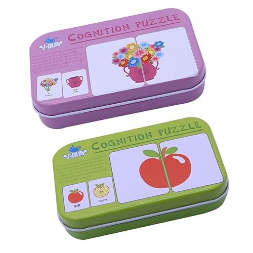 BESTonZON 1 Set Frühes Lernspielzeug Kinderspielzeug Lernkarten Für Kinder Kleinkind Lernkarten Kartenpuzzlespiel Kinder Lernkarten Puzzle Das Kartenlernspiel Spielzeug Für Kleinkinder von BESTonZON