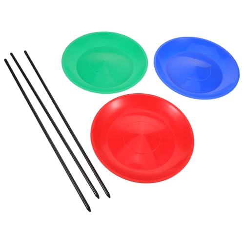 BESTonZON 1 Set Jonglierteller mit Stab: Zirkus-Drehteller mit Handstäben für die sensorische Entwicklung, Bühnenrequisiten – Zirkusparty-Zubehör BESTonZON 1 Set Jonglierteller mit Stab: Zirkus-Drehteller mit Handstäben für die sensorische Entwicklung, Bühnenrequisiten – Zirkusparty-Zubehör von BESTonZON