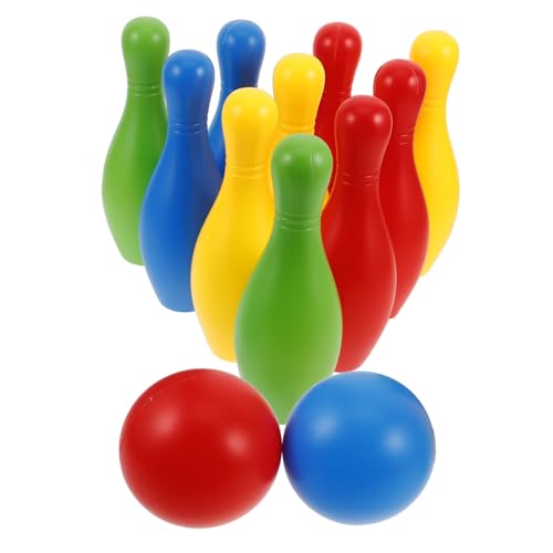 BESTonZON Komplettes Bowling-Set für Kleinkinder Jungen und Mädchen Bowling-Spielzeug Große Bälle Bowling-Spiel für Familienfeiern Spielzeit von BESTonZON