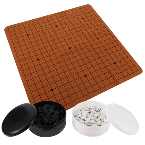 BESTonZON 1 Set Kinder Go Backgammon Anfänger Schachspiel Tragbares Go Schach Strategie Brettspiel Anfänger Schachbrett Anfänger Go Spiel Go Schach Desktop Go Schachbrett PVC von BESTonZON