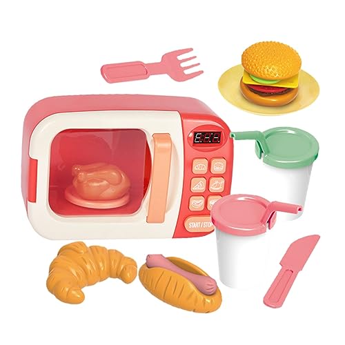 BESTonZON 1 Set Kinder Mikrowelle Essen Kochen Spielset Spielzeug Mikrowelle Elektronischer Ofen Spielzeug Kind Mikrowelle Spielzeug Kinder Mikrowelle Kinder Mikrowelle Spielzeug Puppenhaus von BESTonZON