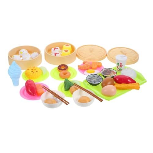 BESTonZON 1 Set Kinderküchenspielzeug Dampfgarer Gedämpftes Spielzeug Spielhaus Spielzeug Gefüllte Brötchen Lebensmittel Kinderspielzeug Lebensmittel Rollenspielspielzeug Küche von BESTonZON