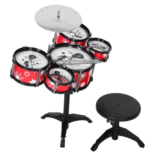 BESTonZON Mini-Jazz-Schlagzeug Für Kinder Kleinkinder Spielzeug Kinder-Musikinstrument Schlagzeug Rhythmus-entwicklungsspielzeug Realistisches Design von BESTonZON