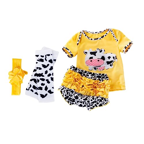 BESTonZON 1 Set Kuh Puppenkleidung Wiedergeborene Puppen Wiedergeborene Puppen Puppenkleidung Wiedergeborene Puppen Outfit Cartoon Puppenkleidung Puppe Dekoratives Outfit von BESTonZON