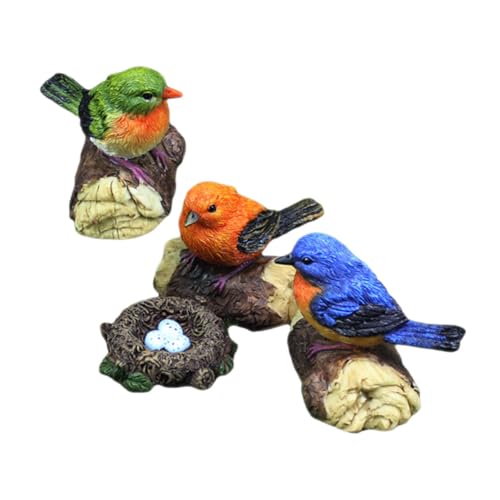 BESTonZON 1 Set Mikro Landschaftsvogel Gefälschte Vogeldekoration Vogelornament Für Dekor Schreibtisch Vogelmodelle Kleine Vogelmodelle Schreibtisch Vogelornament Vögel Für Dekor von BESTonZON