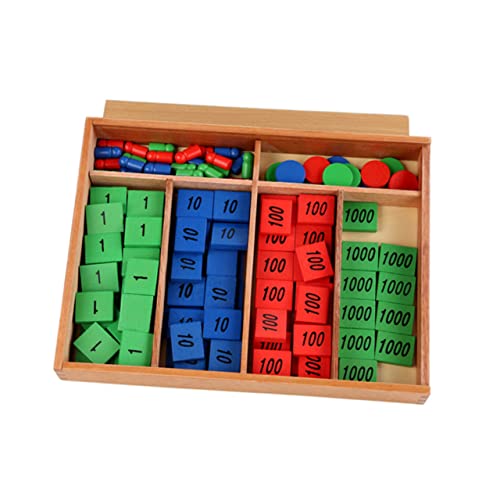 BESTonZON 1 Set Montessori Spielzeug Mathe Lernbrett Spielzeug Kleinkind Puzzles Mathe Tisch Brettspiel Lernspielzeug Kinderspielzeug Kinderspielzeug Kinder Holzspielzeug Kinder von BESTonZON