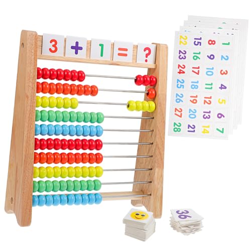 BESTonZON Mathe-Spielzeug 1 Set Arithmetik Lehrspielzeug Für Kinder Vorschul Lernspielzeug Holz Mathematik Zählspielzeug Spielzeug Für Kleinkinder Mathematik Lehrwerkzeug von BESTonZON