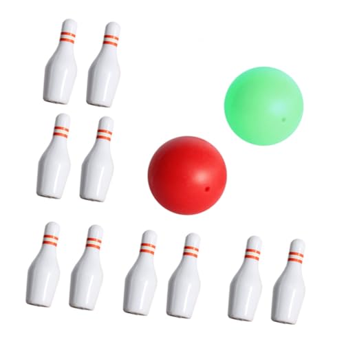 BESTonZON 1 Set Puppenhaus Bowling Kleines Bowling Miniaturmodell Miniatur Bowling Dekor Puppenhaus Zubehör Puppenhaus Bowling Kugel Mini Bowling Set Miniatur Bowling Pin Puppenhaus von BESTonZON