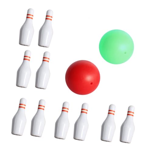 BESTonZON 1 Set Puppenhaus Bowling Miniaturmodell Miniatur Bowling Kleine Bowlingkugeln Puppenhaus Bowlingkugel Puppenhaus Dekor Mini Bowling Schmuck Puppenhaus Zubehör Mini Bowling Kit von BESTonZON