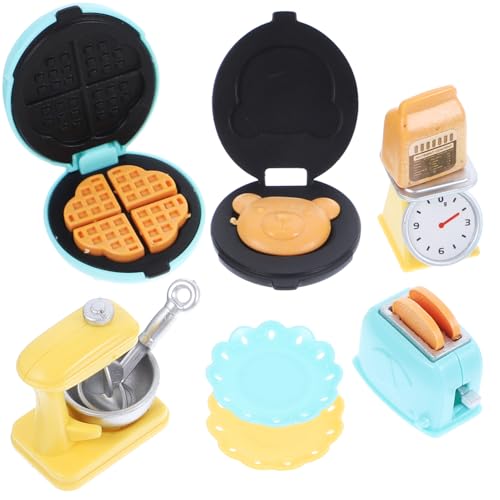 BESTonZON 1 Set Puppenhaus Mini Küchenzubehör Mit Toaster Und Mixer Miniatur Küchenwerkzeuge Für Ideal Für Puppenhaus Accessoires Und Spielzeugküchen von BESTonZON