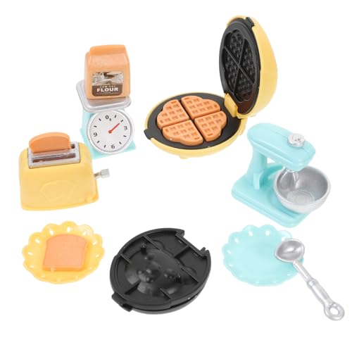 BESTonZON 1 Set Puppenhaus Miniatur Küchengeräte Backzubehör Mini Mixer Toaster Modell Für Rollenspiel Miniatur Küchenzubehör Für Puppenhaus Dekoration von BESTonZON