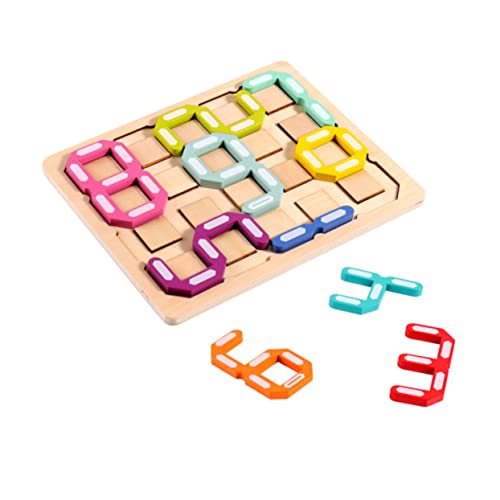 BESTonZON 1 Set Puzzle Aufklärungsspielzeug Zahlen Matching Puzzle Zahlen Matching Brett Entwicklungsspielzeug Erkennungs Aktivitäts Puzzle Matching Brett Gehirn Spielzeug Puzzle von BESTonZON