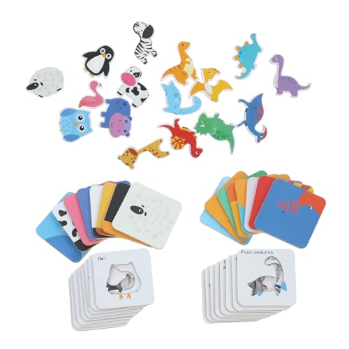 BESTonZON 1 Set Puzzle Tier Puzzlekarten Lernspielzeug Kinder Puzzle Papier Puzzles Tier Puzzles Für Kleinkinder Puzzles Für Kinder Passendes Papier Puzzle Kinder Puzzle Spielzeug von BESTonZON