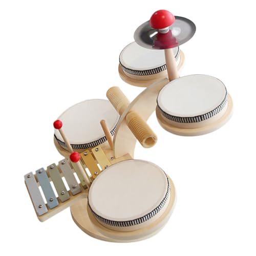 BESTonZON 1 Set Set Kinder Schlagzeug Set Kinderspielzeug Jazz Schlagzeug Instrumente Spielzeug Musiktrommel Spielzeug Percussion Instrumente Musikspielzeug Kindermusikspielzeug von BESTonZON