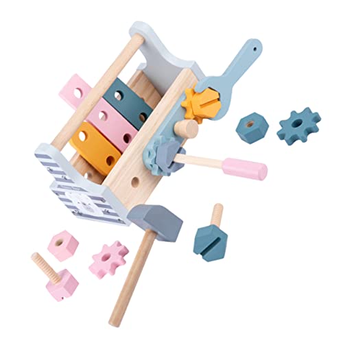 BESTonZON 1 Set Set Spielhaus Demontage Für Kleinkinder Zusammengebautes Zubehör DIY Kinder Konstruktionsspielzeug Holzsimulation Toolbox DIY Spielzeug Zusammenbauen von BESTonZON