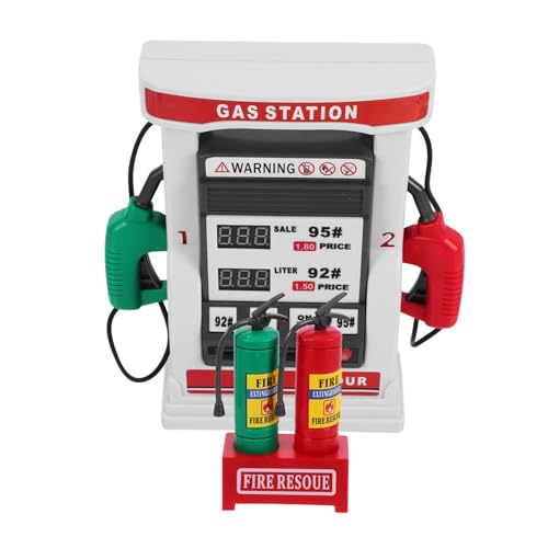 BESTonZON 1 Set Simulation Auto Tankstelle Zapfsäule Miniatur Tankstelle Miniaturen Zapfsäule Modell Mini Tankstelle Kindertankstelle Tankstellenbausatz Autos Kunststoff von BESTonZON