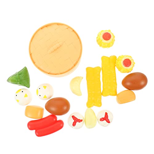 BESTonZON 1 Set Simulierte Frühstücksdesserts Mini Spielzeuge Mini Dampfgarer Lebensmittelmodelle Kinderspielzeug Simulierte Lebensmittel Gedämpfte Gefüllte Brötchen Spielzeuge von BESTonZON