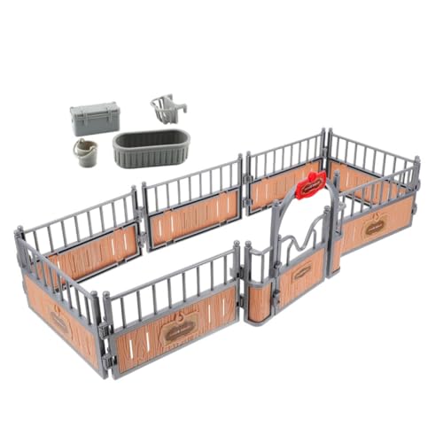 BESTonZON 1 Set Simulierte Ranch Dekoration Mini Zaun Bauernhof Spielzeug Mini Gartenzäune Rollenspiel Spielzeug Puppenhäuser Miniatur Puppenhaus Zubehör Tier Laufstall Zaun von BESTonZON