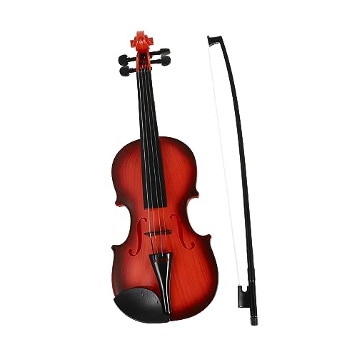 BESTonZON 1 Set Simulierte Violine Anfänger Musikinstrument Musikspielzeug Kindervioline Kleines Musikspielzeug Violinenspielzeug Musikspielzeug Spielten Violine Plastikinstrument Schwarzes von BESTonZON