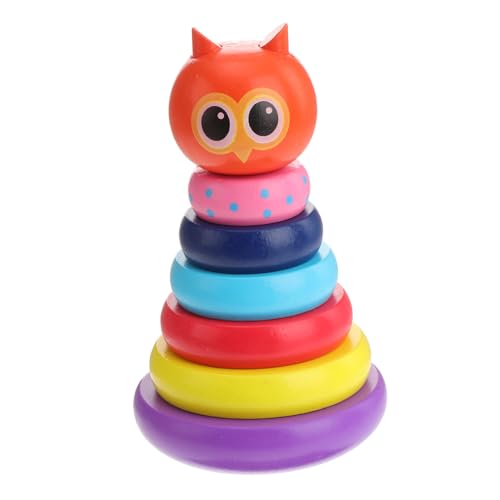 BESTonZON 1 Set Stapelbarer Becher Set Mit Bausteinen Stapelringe Stapelbares Spielzeug Stapelspielzeug Für Babys Bausteine Regenbogenturm Spielzeug Kinder Stapelspielzeug Rosa von BESTonZON