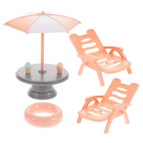 BESTonZON 1 Set Strandkorb Set Strandspielzeug Set Strandzubehör Miniaturmöbel Strandspielzeug Kinderspielzeug Mini Spielzeug Kinderspielzeug Miniatur Strandkorb Simulierter von BESTonZON