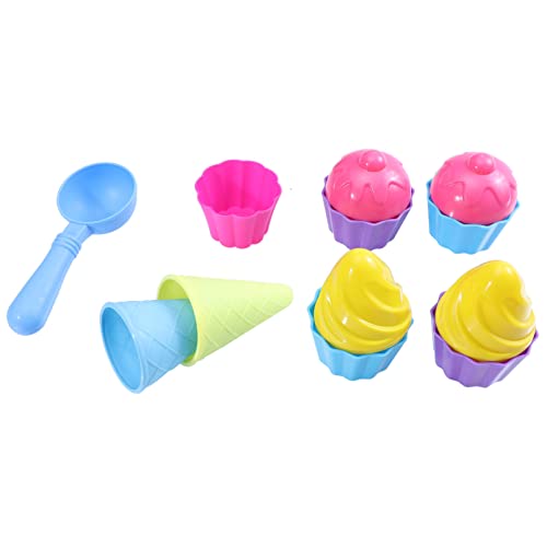 BESTonZON Strandspielzeug-Set Für Jungen Und Mädchen 1 Sandbaggerwerkzeug Baby-strandspielzeug Outdoor-Spielzeug Und Sandformen Für Eiscremekuchen von BESTonZON