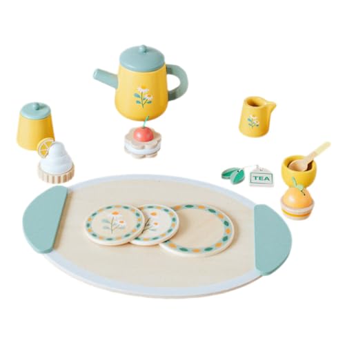 BESTonZON Kindergeschirr Spielküche 1 Set Tee Set Für Kleinkinder Miniatur Teegeschirr Für Tea Party Zubehör Pädagogisches Geschirr Für Ädchen Und Jungen Ab 1 3 Jahren Spielzeug Baby von BESTonZON