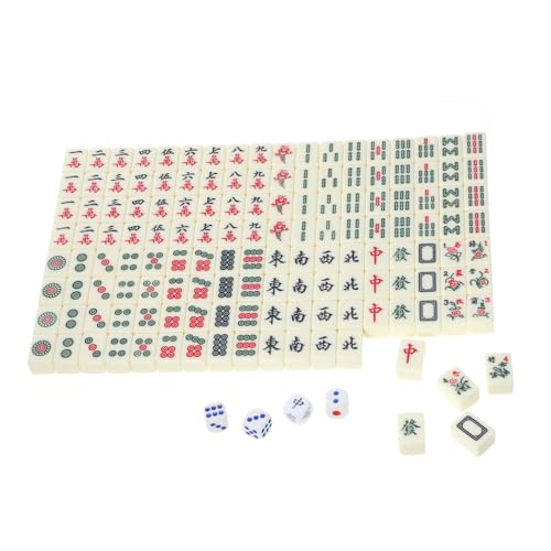 BESTonZON 1 Set Tragbares Mahjong Partyzubehör Mahjong Set Mahjong Spielzeug Reise Mahjong Reisespiel Familienbrettspiel Mahjong Spiel Reise Brettspiel Requisite von BESTonZON