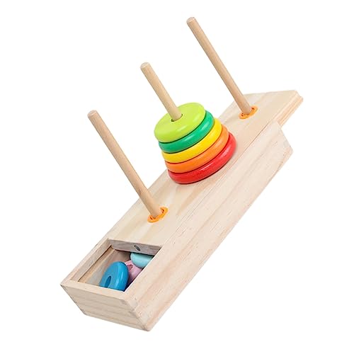 BESTonZON 1 Set Turm Von Hanoi Kleinkindspielzeug Kinderspielzeug Kinderspielzeug Säuglingsspielzeug Geometrischer Stapler Frühes Lernspielzeug Stapelturm Sensorisches Spielzeug von BESTonZON