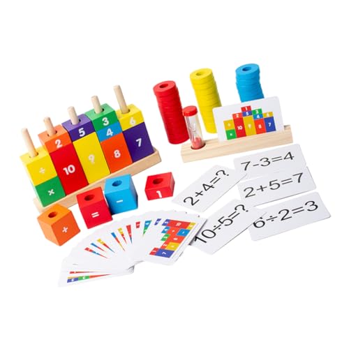 BESTonZON 1 Set Vorschulkinder Bausteine ​​Kinderspielzeug Spielzeug Baustein Spielzeug Früherziehung Werkzeuge Rechenspielzeug Mathematik Kognitives Spielzeug Glas Bunt von BESTonZON