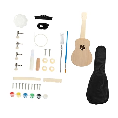 BESTonZON 1 Set Zusammenbau des Ukulele Musikinstruments Verspieltes Ukulelen Kit Ukulele DIY Kit Ukulele Handgefertigtes Kit DIY Ukulele Selbstgemachte Ukulele Handgefertigtes Ukulelen Kit von BESTonZON