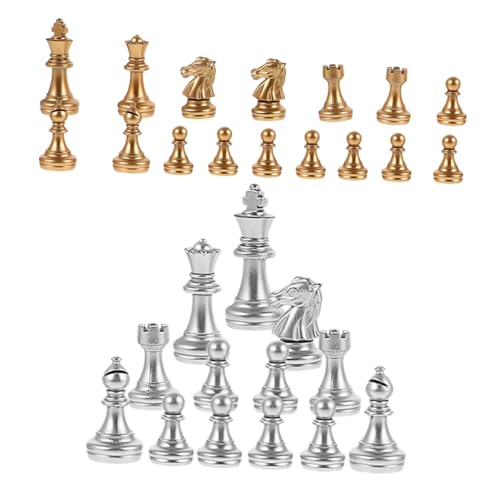 BESTonZON 1 Standardsituationen Stück Taschenschach Schachbrett Spiele Schachfiguren hochzeitsspiel brettspiel Schachset Schachpartie Schachzubehör Schach aus Plastik Schach Ersatz von BESTonZON