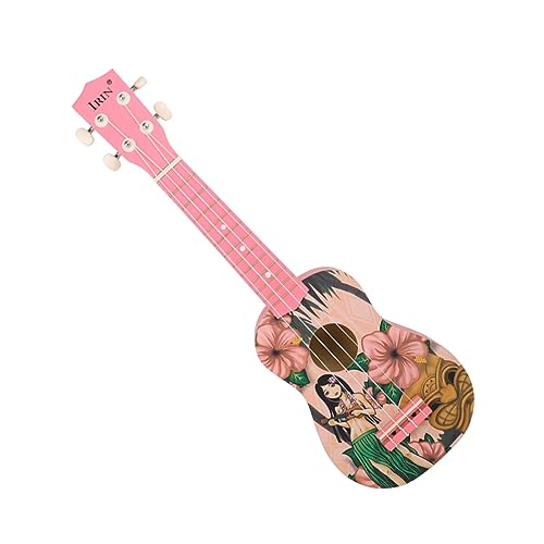 BESTonZON 1 Stück 21 21 Zoll Ukulele Anfänger Ukulele Mädchen-Ukulele Ukulele Für Anfänger -Ukulele Kind Musikinstrument Ukulele Für Die Frühe Bildung Mini-Ukulele Linde Rosa von BESTonZON