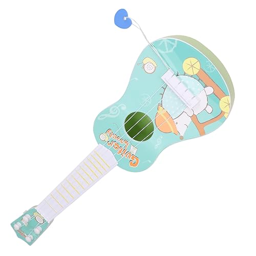 BESTonZON Mini 4 Saiten Gefälschte Gitarre Jungen und Mädchen Musikinstrument Spielzeug Muster Früherziehung Spielzeug für Kleinkinder Sky- von BESTonZON