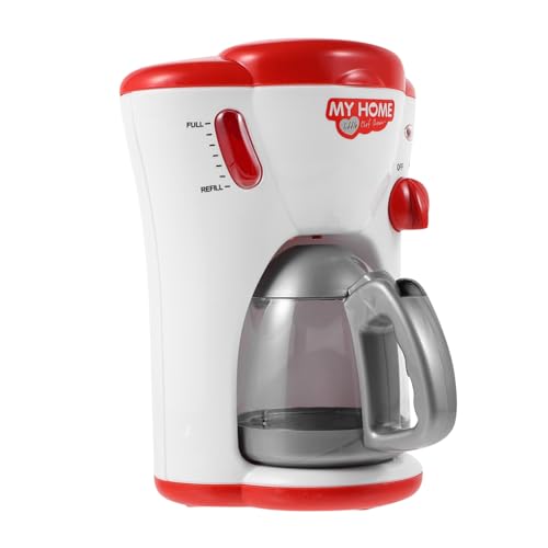 BESTonZON 1 Stück Dekorative Kaffee Maker Spielzeug Plastik Kochen Liefern Kinder Rollenspiel Spielzeug Rot von BESTonZON