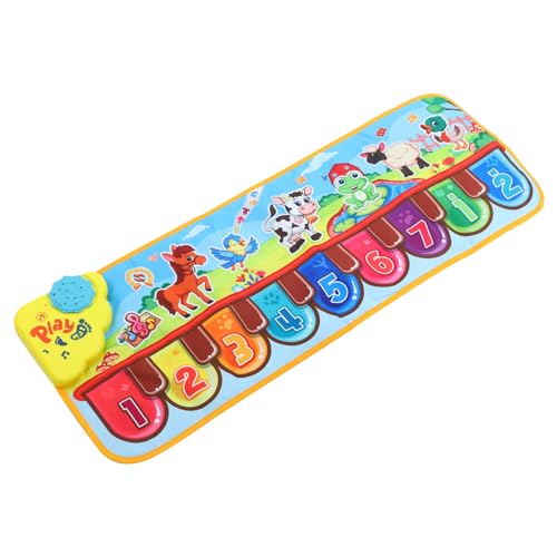 BESTonZON 1 Stück Früherziehung Musikdecke Musik Tanz Spielmatte Klaviermatten Musikmatte Spielzeug Kindertastatur Decke Klaviermatte Für Kinder Musik Touch Spielmatte Tastatur Klavier PVC von BESTonZON