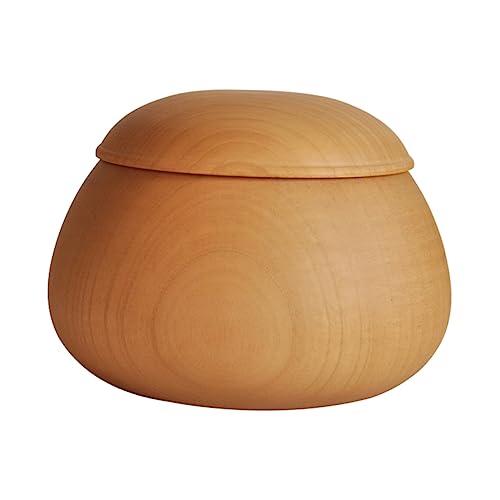 BESTonZON 1 Stück Jujube Holz Go Glas Gläser Mit Deckel Professionelle Go Schüssel Chinesisches Schachspiel Go Spielkanister Multifunktionale Aufbewahrungsdosen Go Schachhalter Go von BESTonZON