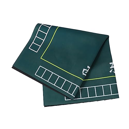 BESTonZON 1 Stück Mahjong Tischdecke Matte Poker-tischdecke Kachel-Gaming-Cover Spielmatte Für Pokerkarten Domino-tischdecke Mahjong-Tisch Deckmatte Für Brettspiele Tischdecken Gummi Green von BESTonZON