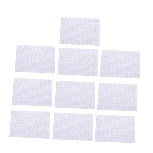 BESTonZON 10 Blätter Wärme Übertragungs Puzzle DIY-Puzzle Rätsel Malen DIY Thermotransfer Zubehör Leeres Puzzle Leere Rätsel Zeichnen Druckbares Puzzle Rätsel Sublimieren Weiß Papier von BESTonZON