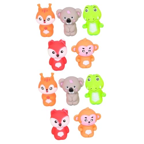 BESTonZON 10 STK Tierfigurenspielzeug Kinderspielzeug Spielzeuge Kinder Spielzeug Puppentrage Tiere Fingerpuppe Spielzeug Fingerpuppen Fingerspielzeug Eltern-Kind-spielspielzeug PVC von BESTonZON