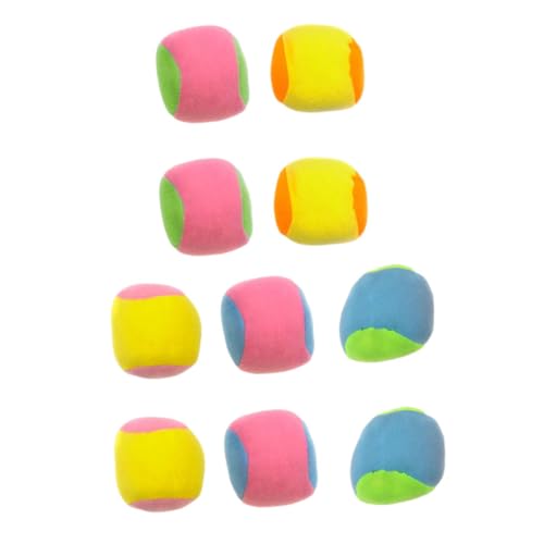 BESTonZON 10 Stück GOO-Ball Lustiges Fangballspiel Fangbälle Werfen Kinderzubehör Ballspiel Fangen Kreatives Accessoire Stoff Colorful von BESTonZON