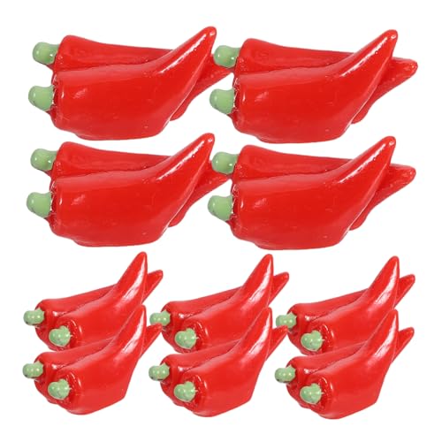 BESTonZON 10 Stück Künstliche Miniatur Chili Paprika Deko Realistische Gemüse Figuren für Fotografie Kreative Küchen Dekoration und DIY Mini Landschaften BESTonZON 10 Stück Künstliche Miniatur Chili Paprika Deko Realistische Gemüse Figuren für Fotografie Kreative Küchen Dekoration und DIY Mini Landschaften von BESTonZON