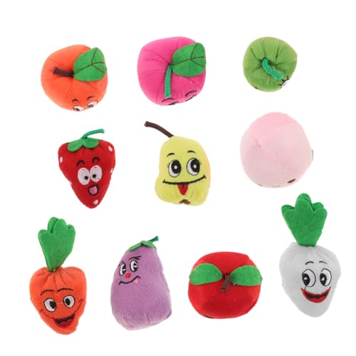 BESTonZON 10 Stück Teiliges Handgefertigter Fingerpuppen aus Baumwollstoff Weiche Langlebige Obst Motive für Kleinkinder für Erzählendes Spiel und Frühkindliche Sprachförderung BESTonZON 10 Stück Teiliges Handgefertigter Fingerpuppen aus Baumwollstoff Weiche Langlebige Obst Motive für Kleinkinder für Erzählendes Spiel und Frühkindliche Sprachförderung von BESTonZON
