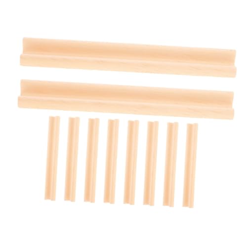 BESTonZON 10 Stück Teiliges Holz Domino Tablett mit Schrägem Design Stabiler Natürlicher Holzständer für Desktop Domino Halter für Familienspiele und DIY Buchstabenprojekte BESTonZON 10 Stück Teiliges Holz Domino Tablett mit Schrägem Design Stabiler Natürlicher Holzständer für Desktop Domino Halter für Familienspiele und DIY Buchstabenprojekte von BESTonZON