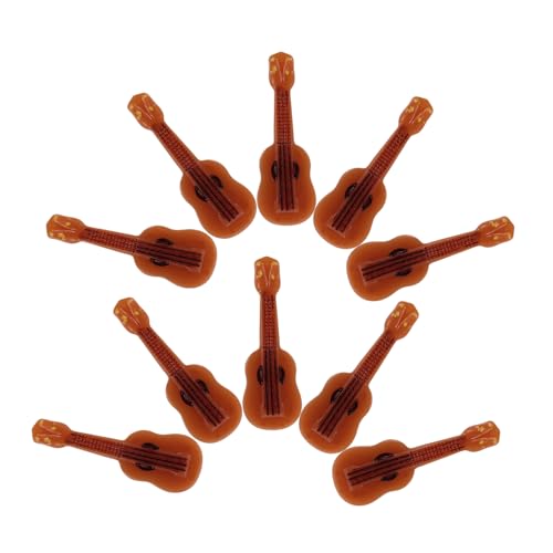 BESTonZON 10 Stück Teiliges Mini Gitarrenmodell aus Widerstandsfähigem Resin Dekorative Miniatur für Puppenhaus Realistische Kleine Gitarren als Kreative Wohnaccessoires und Fotorequisiten BESTonZON 10 Stück Teiliges Mini Gitarrenmodell aus Widerstandsfähigem Resin Dekorative Miniatur für Puppenhaus Realistische Kleine Gitarren als Kreative Wohnaccessoires und Fotorequisiten von BESTonZON