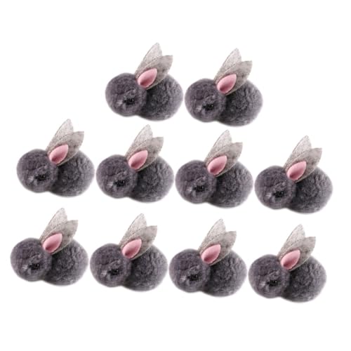 BESTonZON 10 Stück Teiliges Mini Plüsch Kaninchen Weiches DIY Hasen für Niedliche Kleine Stofftiere zum Basteln und Dekorieren Graue Mini Bunny Puppen für Familienspaß BESTonZON 10 Stück Teiliges Mini Plüsch Kaninchen Weiches DIY Hasen für Niedliche Kleine Stofftiere zum Basteln und Dekorieren Graue Mini Bunny Puppen für Familienspaß von BESTonZON